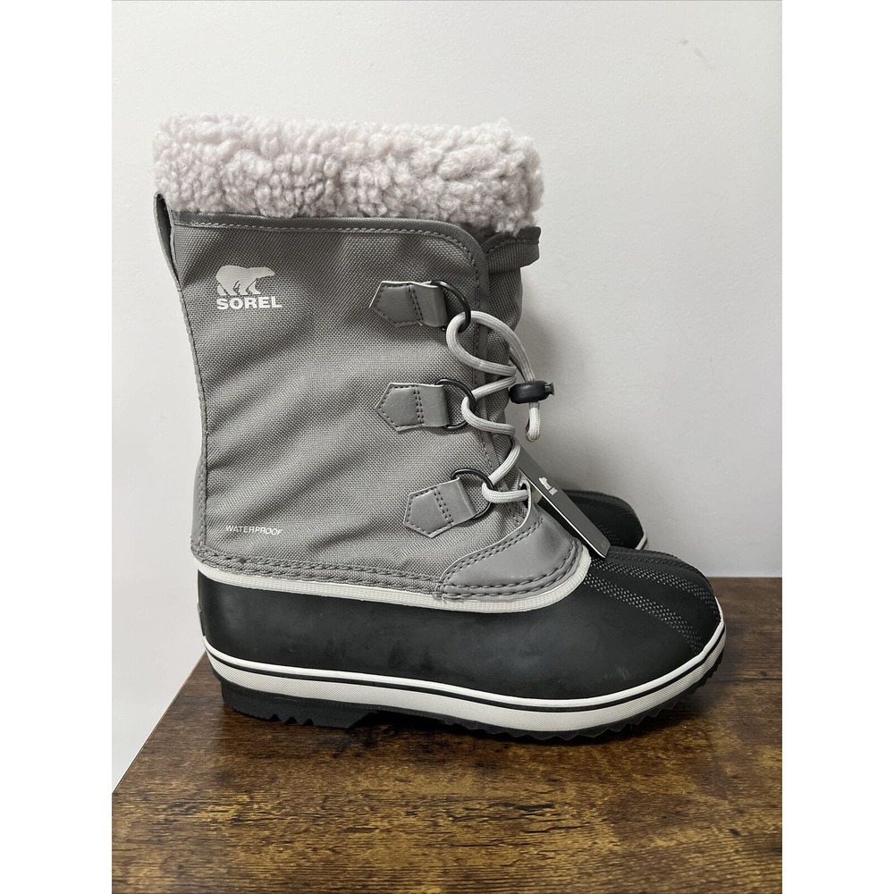 NEW Sorel Yoot Pac Nylon QUARRY/DOVE GRAY‎ - Size 5 Little Kid’s Youth Boots